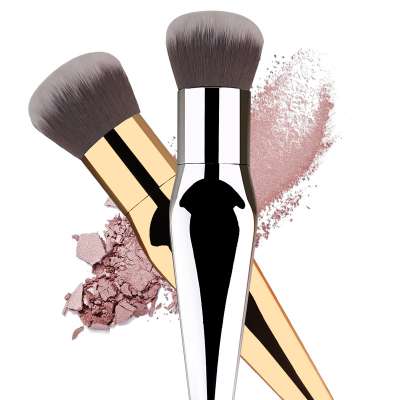 BB makeup foundation brush with long plastic handle for cosmetic