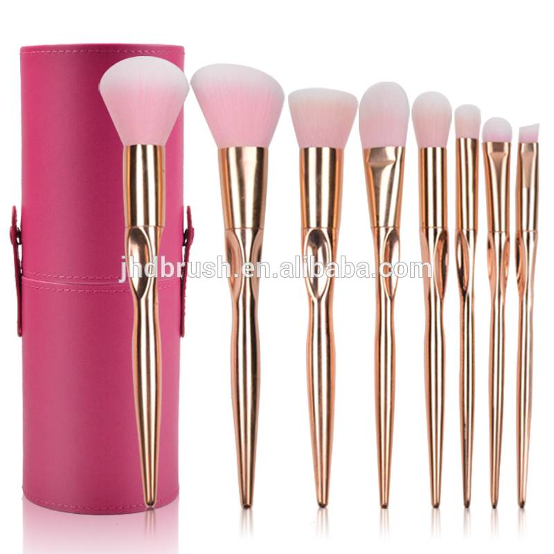 8pcs high quality cosmetics brushes with cosmetics case for makeup kits