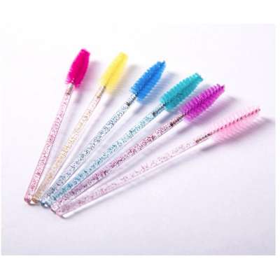 50pcs Shiny Disposable Eyelash Applicator Wands Curler Brush Set Mascara Eyebrow Spoolers Comb Wands Spoolies Brushes