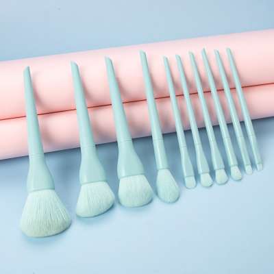 10pcs candy color professional makeup brush set  eye shadow  foundation brush cute beauty tool