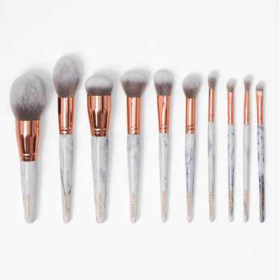 Makeup Brush Set Professional Goat Hair Marble Makeup Brushes