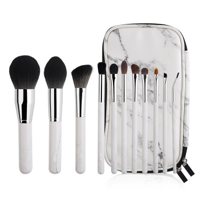 11pcs new style high quality animal hair brush set for makeup cosmetic tools